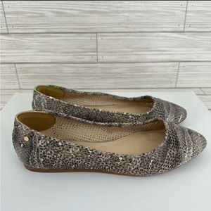 Vince Camuto Lemel Snake Skin Print Ballet Flats Size 7.5